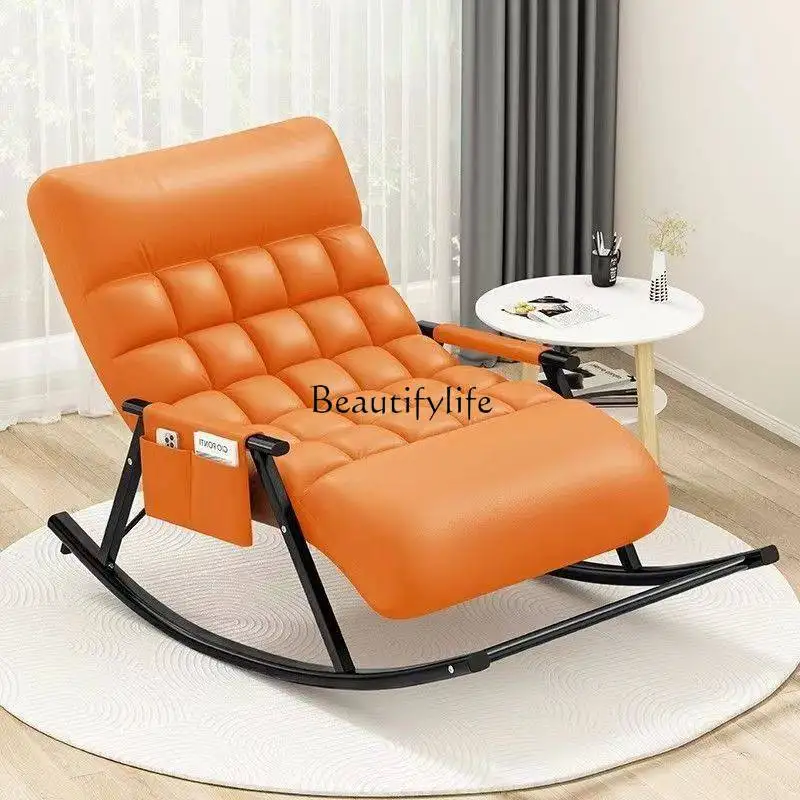 Silla de salón Relax Lazyboy, respaldo de marco cómodo, silla nórdica para sala de estar, suelo moderno, Sillon Mecedora relajante, muebles para el hogar