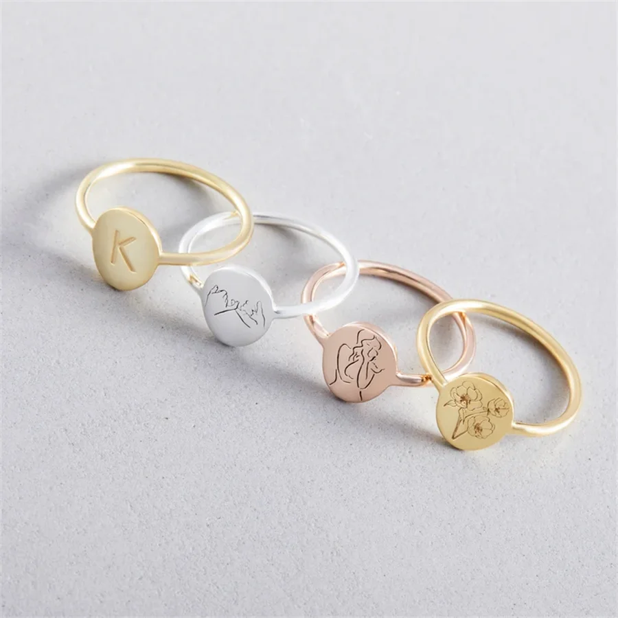 

Personalized Pinky Promise Ring Custom Dainty Ring Everyday Statement Ring Stacking Ring Minimalist Stacking Ring Engraved Ring