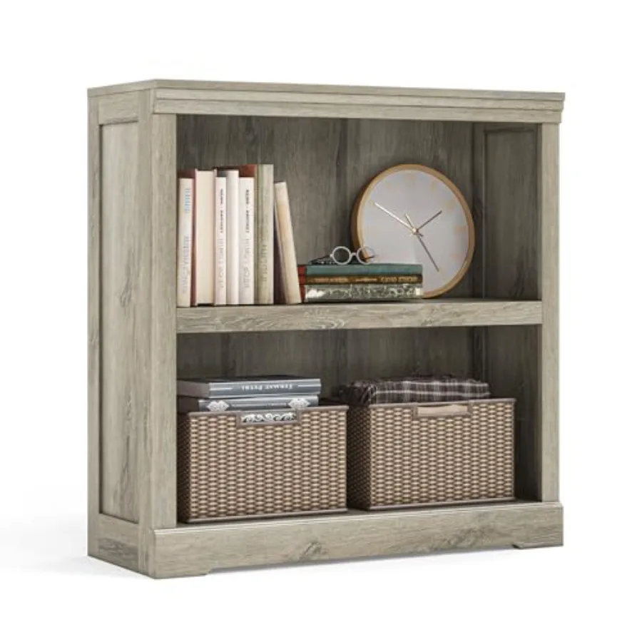 

Tier Bookcase and Book, Small Wood Display Storage Shelves Farmhouse Bookshelf for Home Office, Living Room, Bed Room