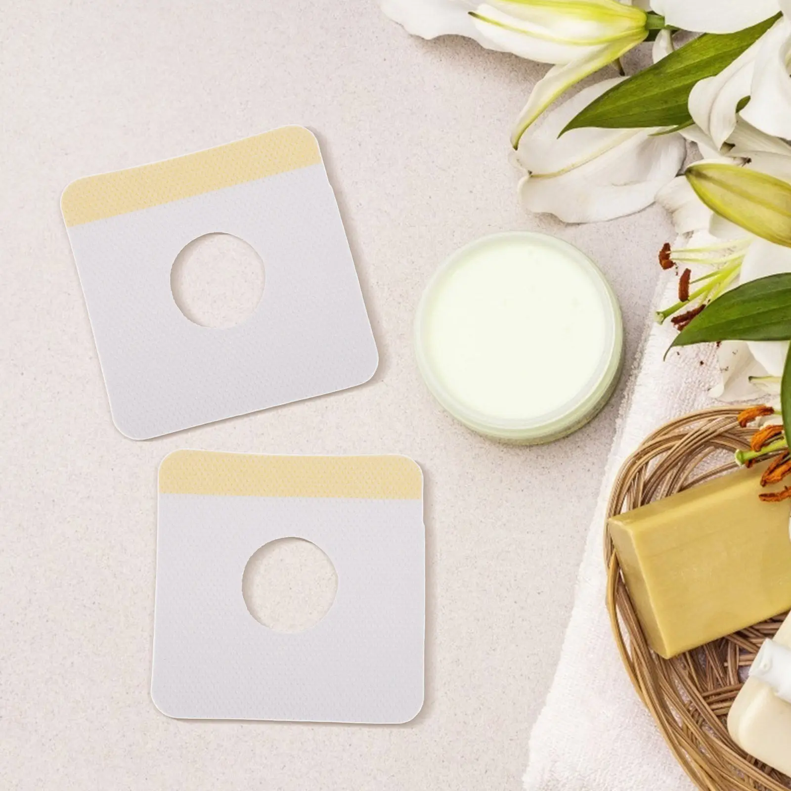 

100pcs Moxibustion Fixing Soft Acupoint Hole High Adhesion Self Adhesive Stickers Compatible Various Sizes Pain