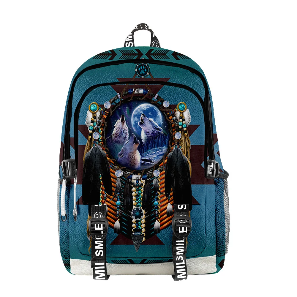 2026 Harajuku Native American backpack Unisex Gacha life travel bag 3D printed Oxford waterproof laptop backpack K