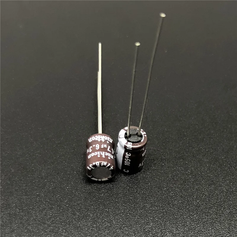 Nichichion tsシリーズアルミニウム電解コンデンサ、小サイズ、5x7mm、6.3v47uf、47uf、6.3v