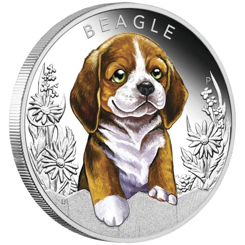 

Silver Puppy Commemorative Coin - Christmas Birthday Gift Home Decor