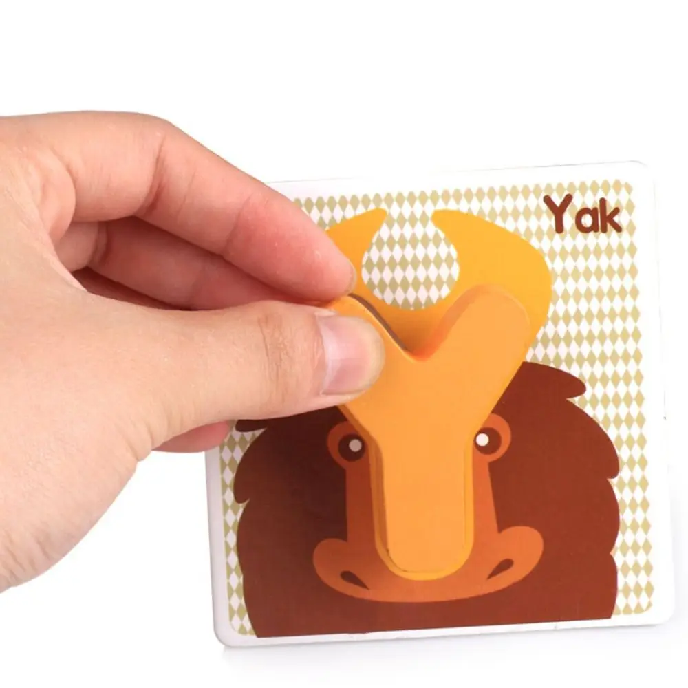 26 letras em inglês coloridas letras de madeira flashcard padrão ortografia prática alfabeto inglês quebra-cabeça jogo iq jogo blocos