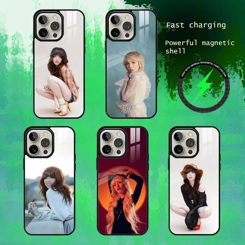 

Singer C-Carly R-Rae R-Repsen Phone Case For iPhone17,16,15,14,13 Plus,Pro Max Magnetic For Magsafe Wireless Charging