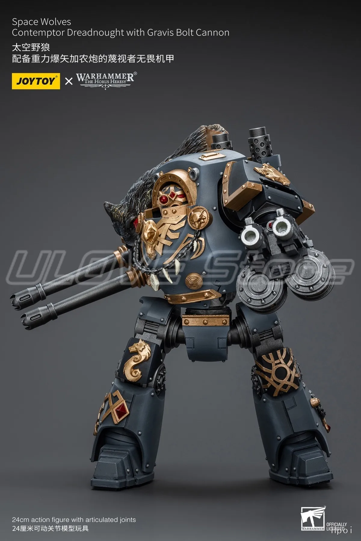 En Stock Original JOYTOY Warhammer 40K Space WolvesContemptor Dreadnought con Gravis Bolt Cannon 1/18 modelo de figura de acción Juguetes