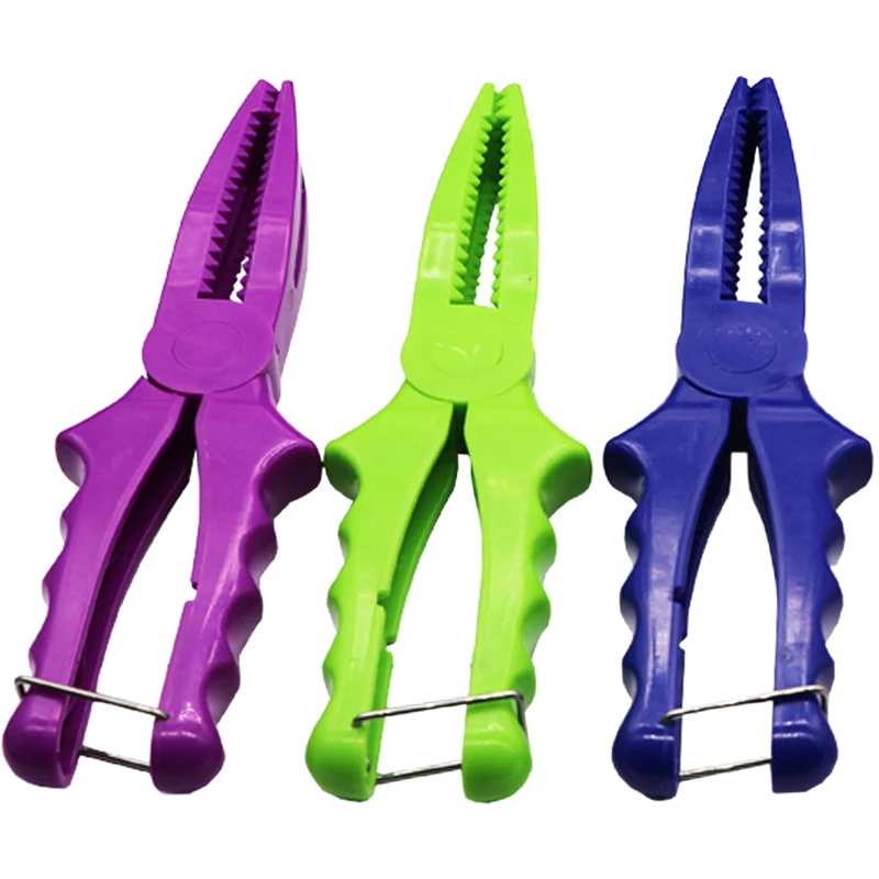 Fishing Grabber Pliers ABS Fish Clamp Grip Catch Release Tool Hook Extractor Fish Body Holder Tongs Scissors Fishing Pliers