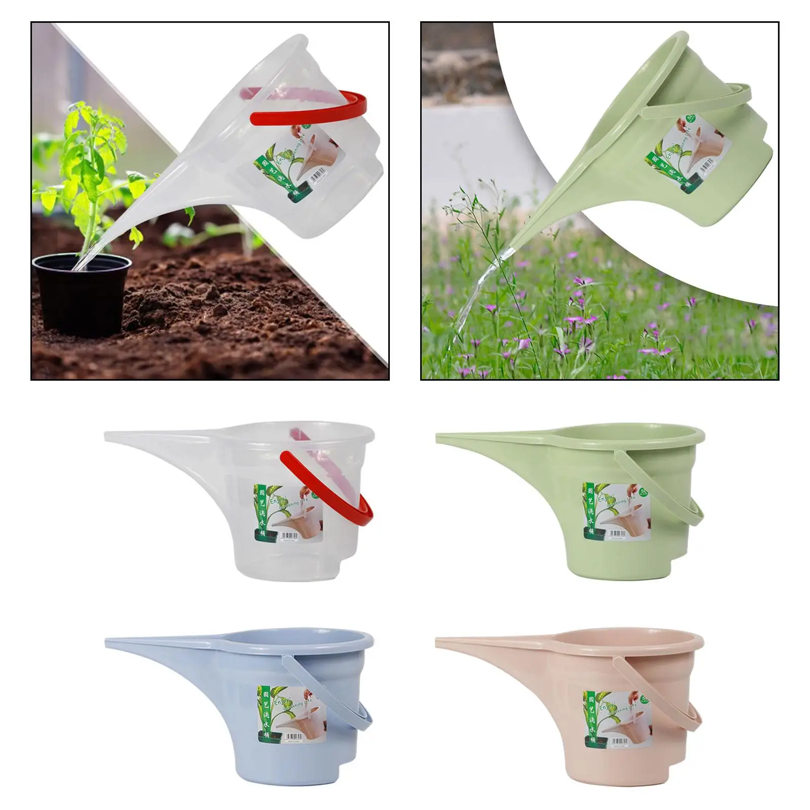 5L Watering Can Planting Equipment Household Long Triangular Spout Gardening Tool for Lawn Farmhouse Vegetable Farm House Plants