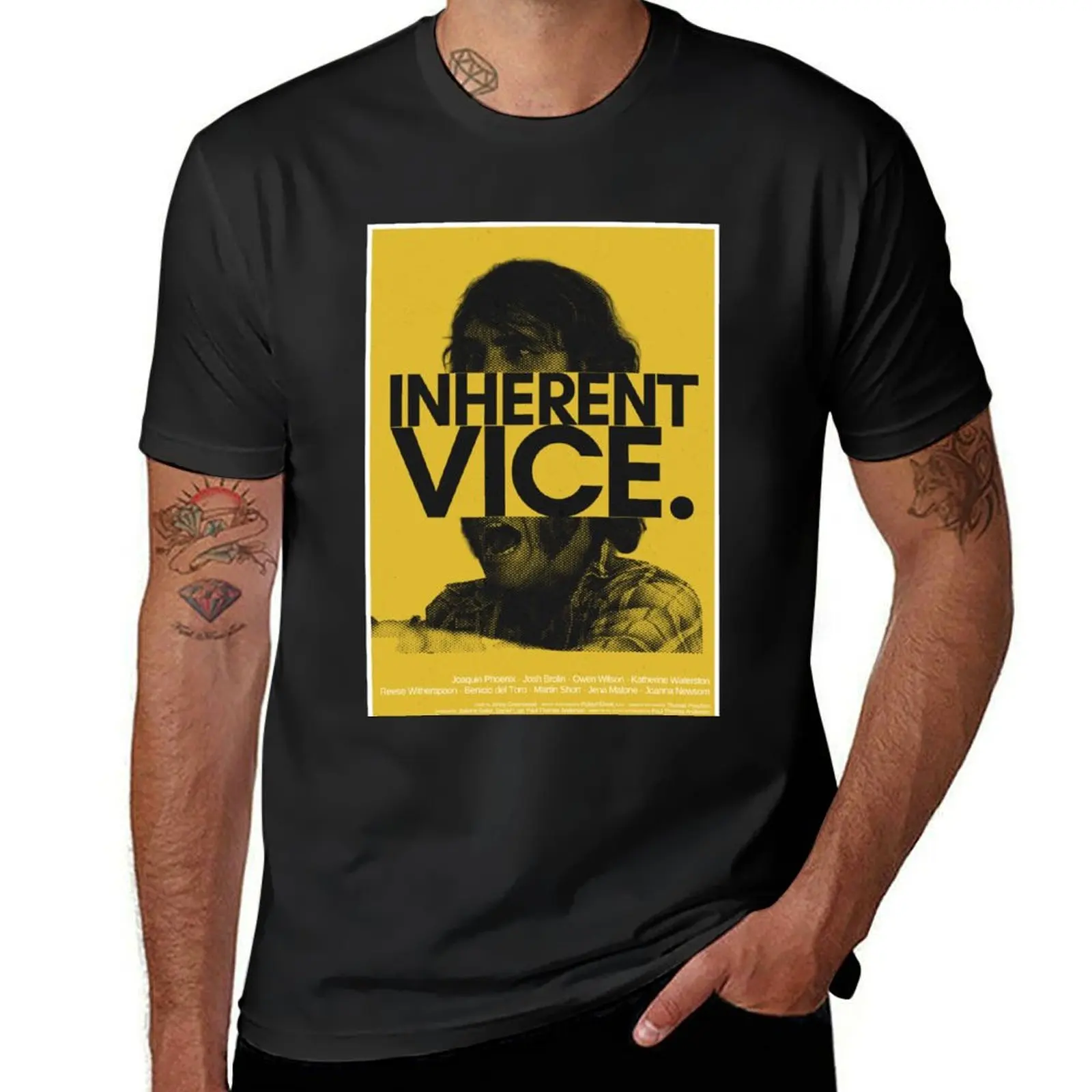 Inherent Vice (2014) - Movie poster design T-Shirt Aesthetic clothing funnys summer tops clothes for men