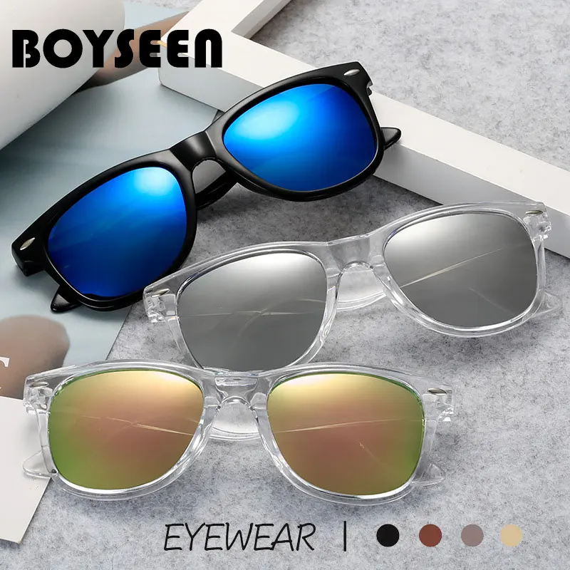 

BOYSEEN Classic Retro Square Polarized Sunglasses Men Women Black Sun Glasses Male Female Fashion Anti Glare Driving Shades