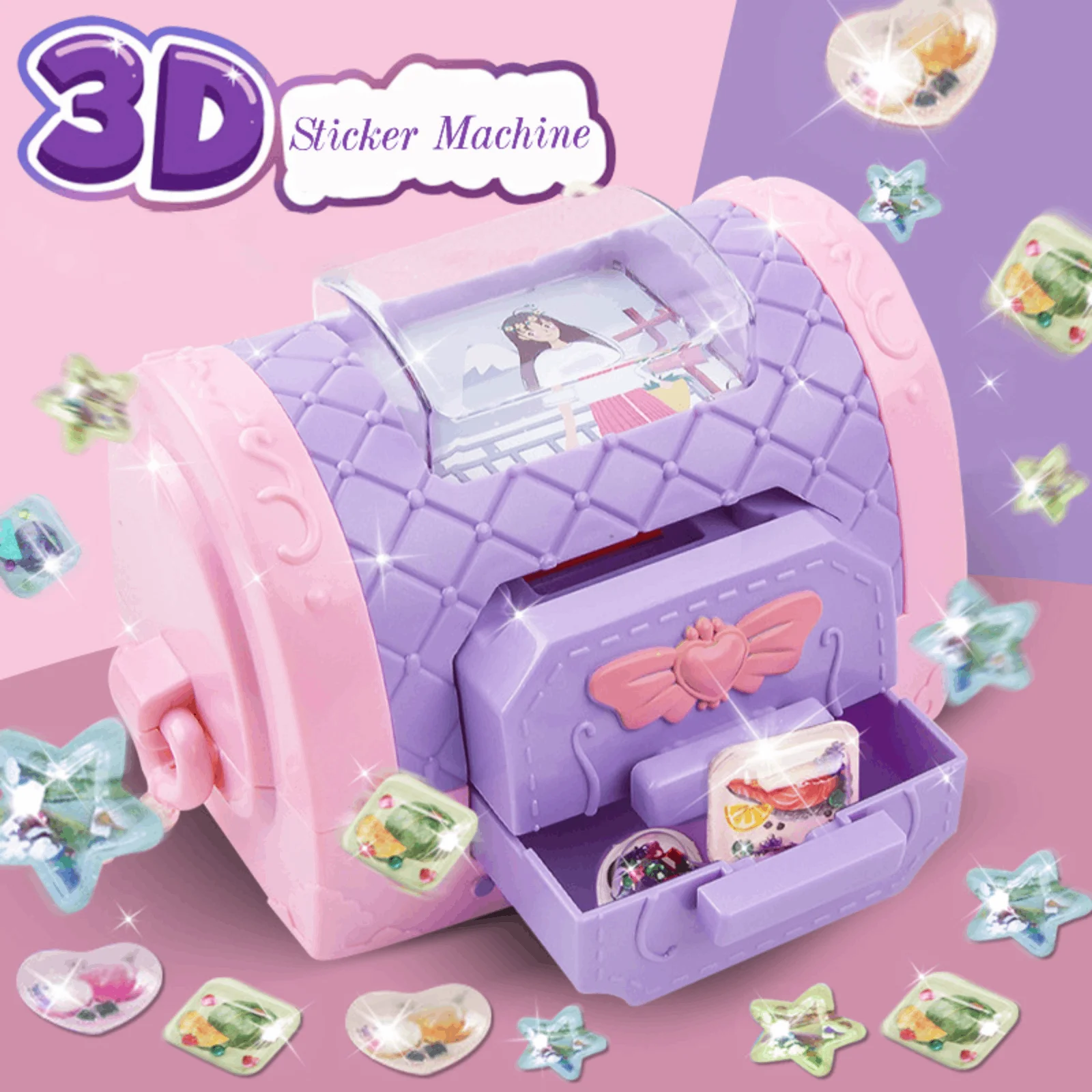 Handmade Creative 3D Sticker Machine Party Favor Fun Reusable DIY Sticker Maker for Toddlers Girls Boys Birthday Gifts