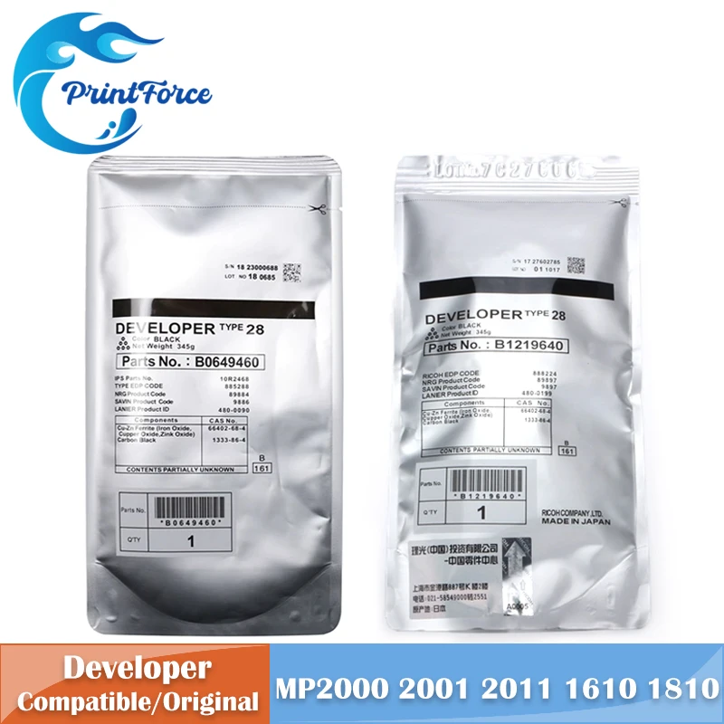 

Совместимый оригинальный разработчик Type28, железный порошок для Ricoh Aficio 2015 2016 2018 2020 3351 3352 3350 2000 2001l 2011 1015