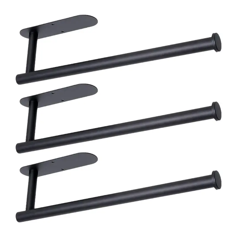 

【EFFICIENT 】Fits Kitchen, Bathroom Garage- Wall Mount Paper Towel Holder In SUS304 Stainless Steel, No Drill Or Drilling Option