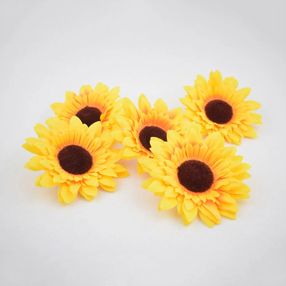 

30pcs Artificial Sunflower Heads Decorations for Home Party Wedding Craft Projects Simulation Flowers Easy to Clean
