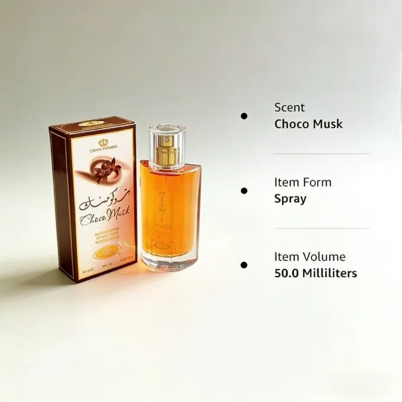 

50 мл Женский элитный парфюм с ароматом шоколада и мускуса, с нотами розы и ванили, арабский парфюм из Дубая.