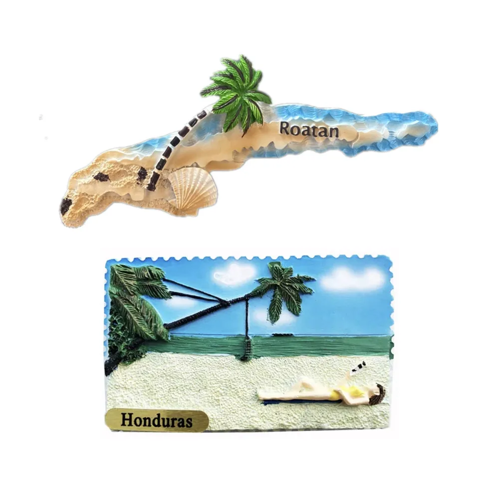 

North America Honduras Roatan 3D Fridge Magnets Tourism Souvenir Refrigerator Magnetic Sticker Collection Handicraft Gift