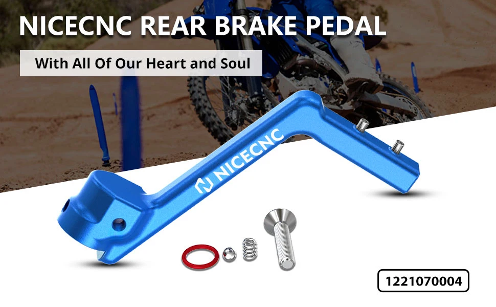NICECNC Für Yamaha YZ85 YZ 85 2002-2018 2017 2016 2015 2014 Motocross Hinterer Bremshebel & Kickstarterhebel aus Aluminium – Detail 6