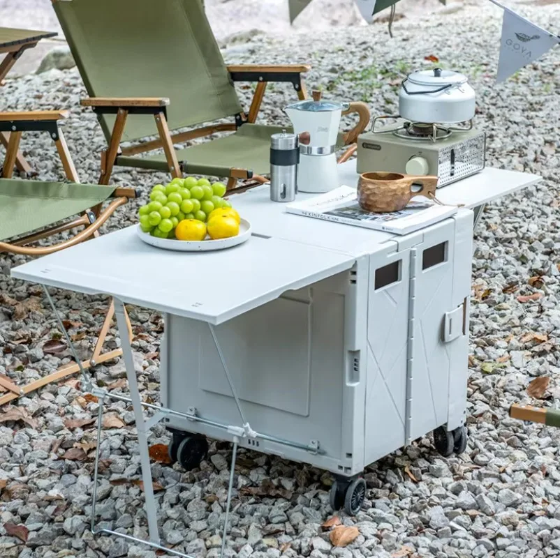 Outdoor Travel Portable Camping Cart Trolley Modern Beach Picnic Large Capacity Wagon Garden Cart Collapsible Folding Trolley