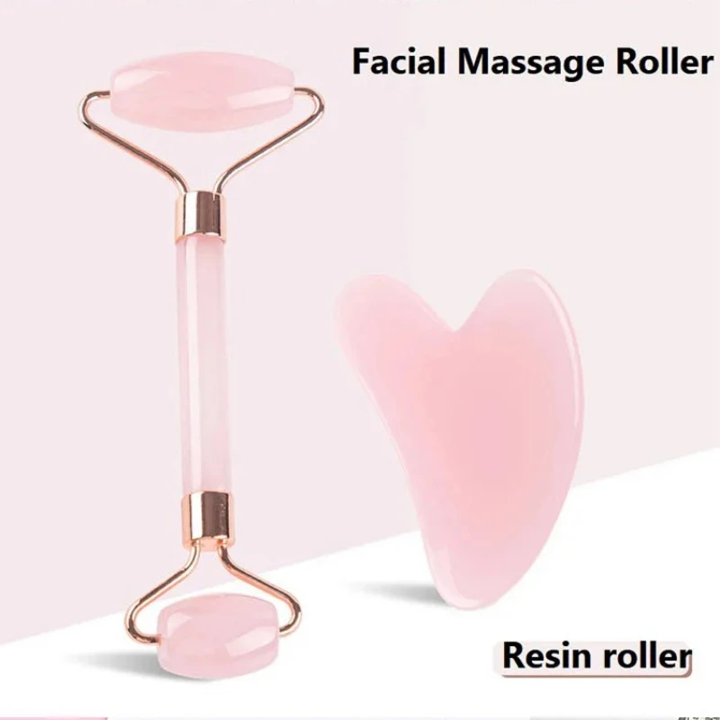 New 1/2PCS Gua Sha Facial Stone Facial Massager Roller Skin Care Tools Gousha Stone for The Face Roller Gouache Scraper