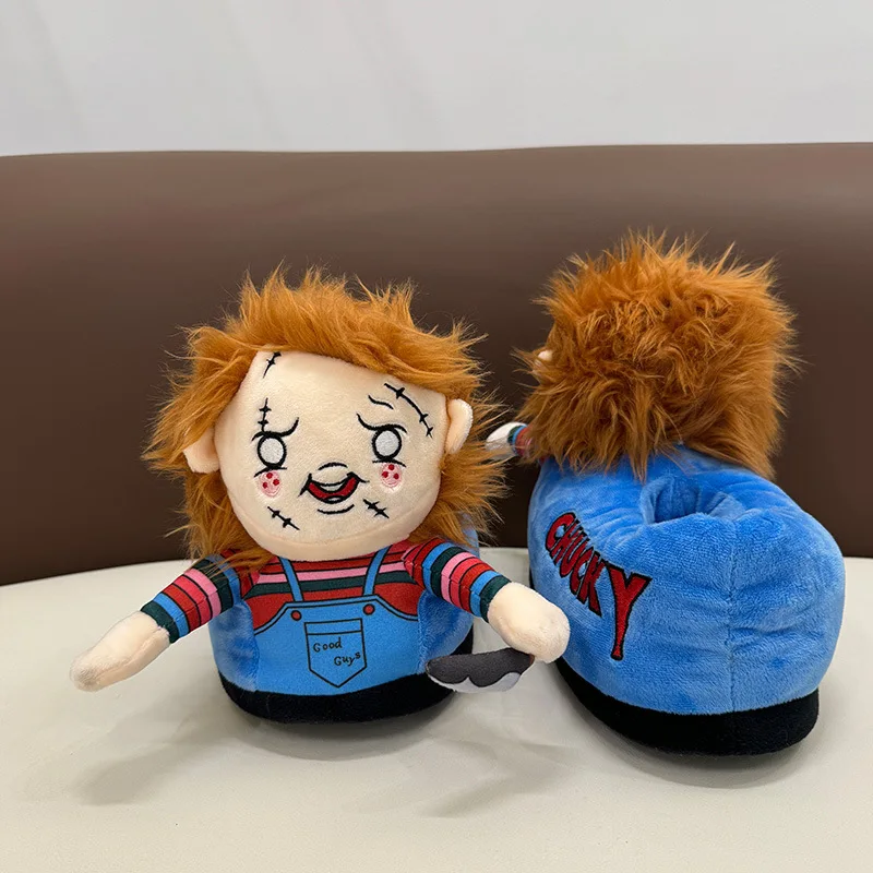 Pantuflas de peluche Chucky de 26 cm, juguete de peluche, accesorios de anime, muñecos de peluche, regalo de cumpleaños y Navidad para niños