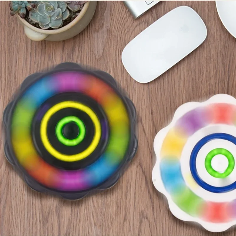 Magic Bean Rotierende Würfel Spielzeug Fidget Spinner Runde Perlen Push Blasen Squeeze Spielzeug kinder Puzzle Dekompression Spielzeug