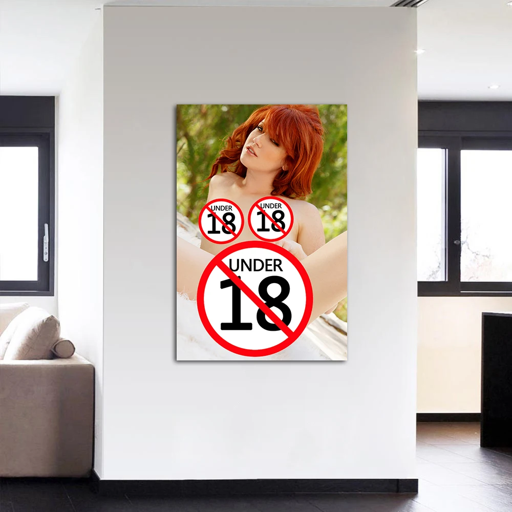 Sexy Nude Redhead Beauty Photo HD Adult Wall Art Posters Canvas Fabric Prints Painting For Home Bedroom Decor