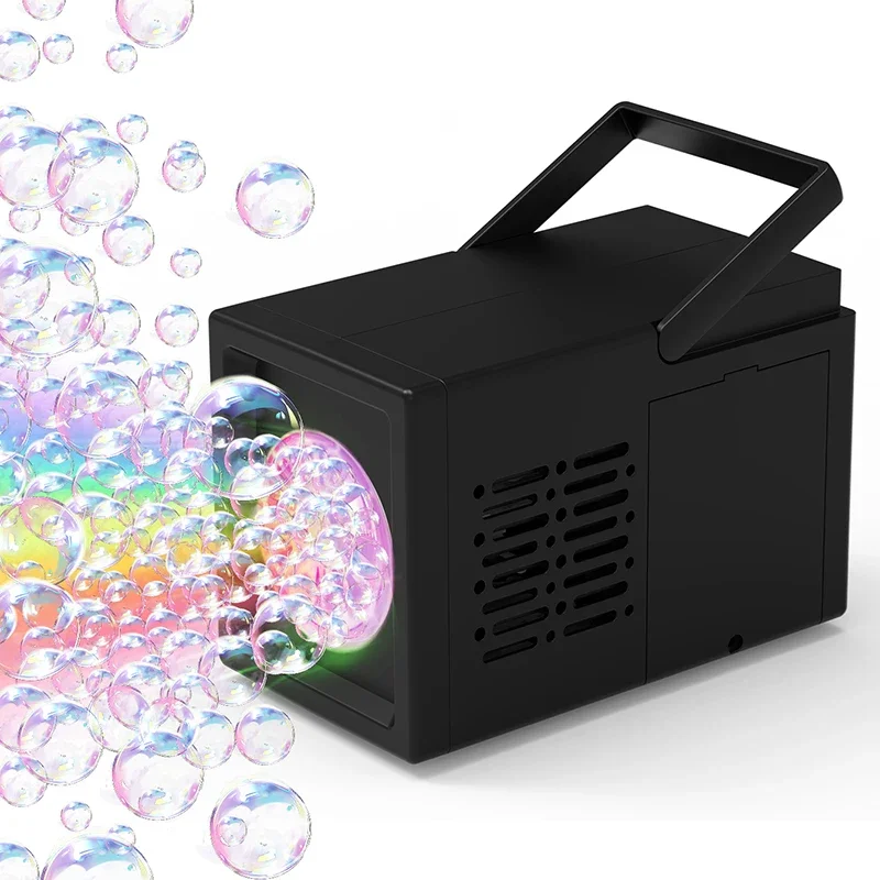 Máquina de burbujas eléctrica portátil para exteriores, pistola de burbujas eléctrica de 10 agujeros, juguete sin batería, sin burbujas de agua, superventas