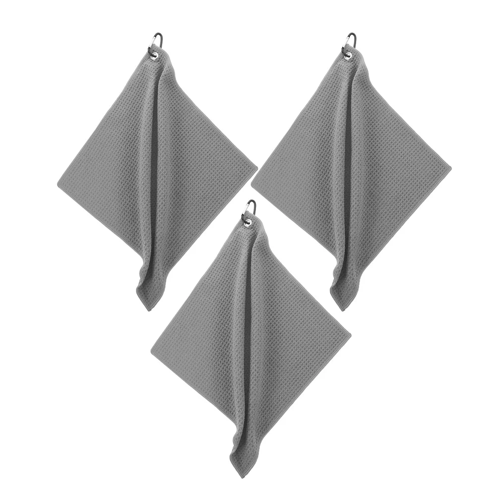 

3 Pcs Golf Towel Golfing Accessory Accessories Portable Microfiber Towels Dry Balls