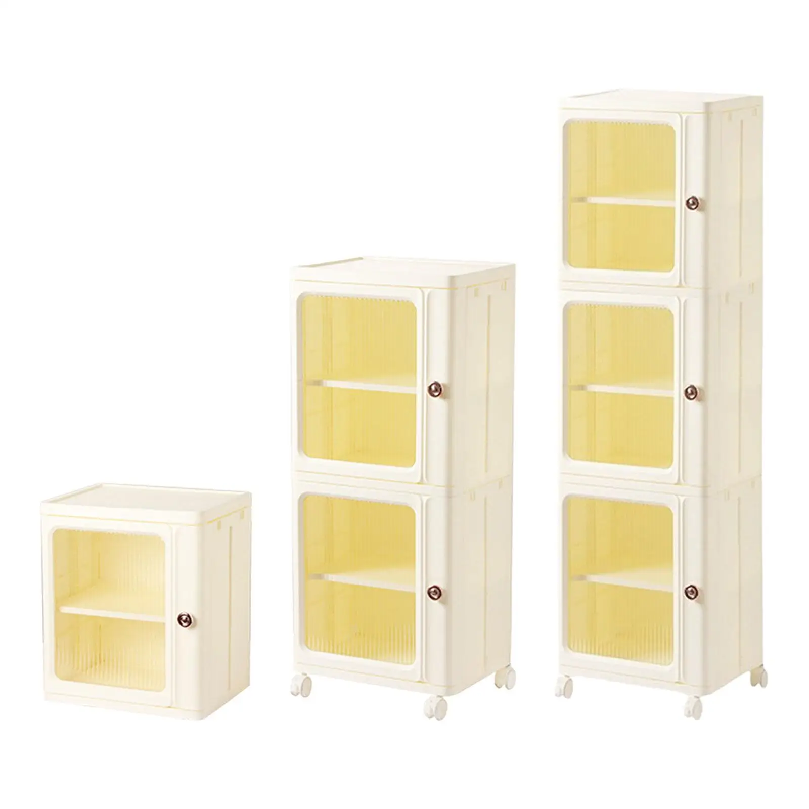 

Storage Cabinet Multifunctional Space Saving Folding Storage Box Bedside Cabinet for Kitchen Bedroom Living Room Bedside Home