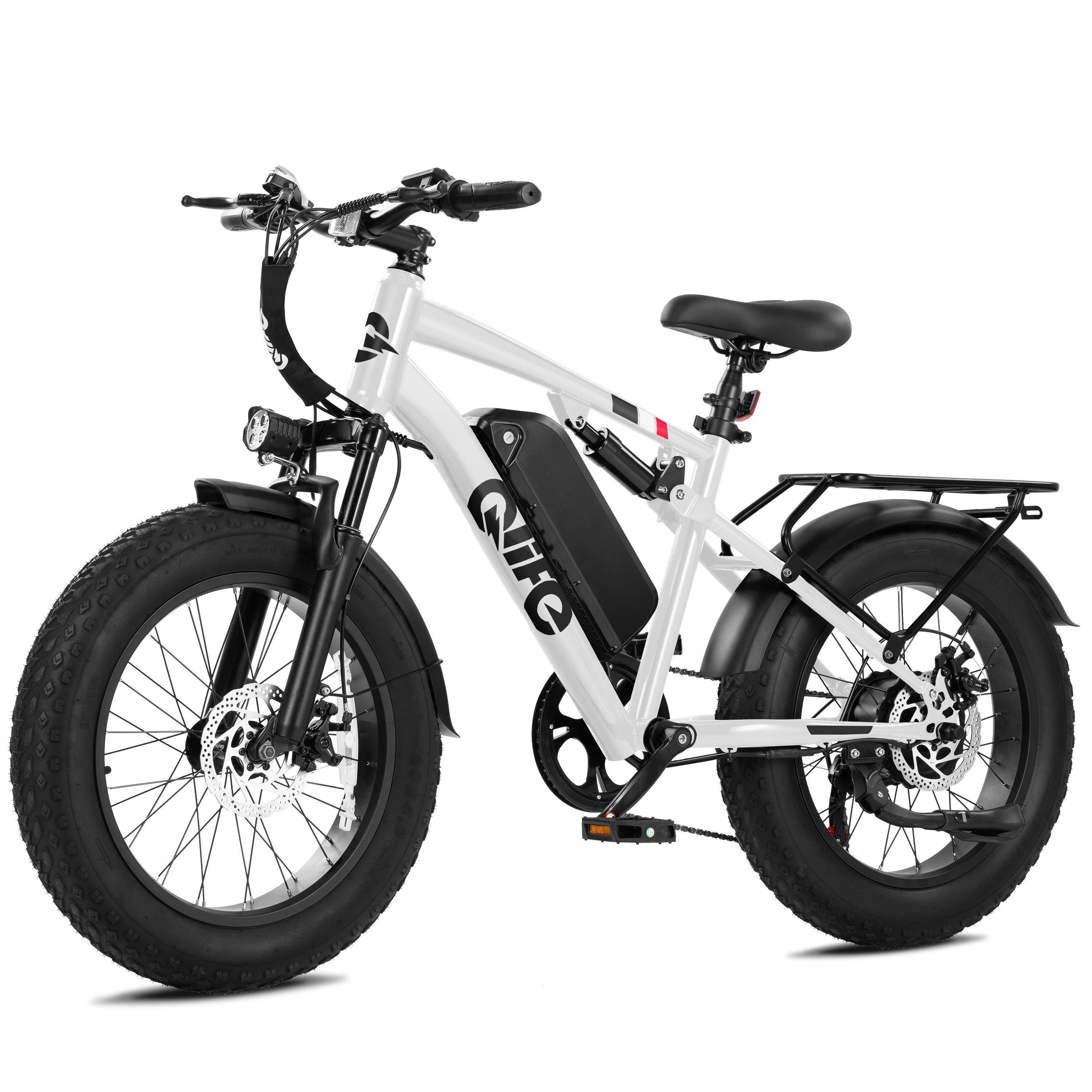 Qlife Racer Fat Tire 2.0 Electric Bike for Adults, 20"×4.0" Fat Tire Electric Mountain Bike, Peak 1800W 48V 15.6Ah,  28MPH 65 Miles  Electric Bicycle, 7-Speed image 1