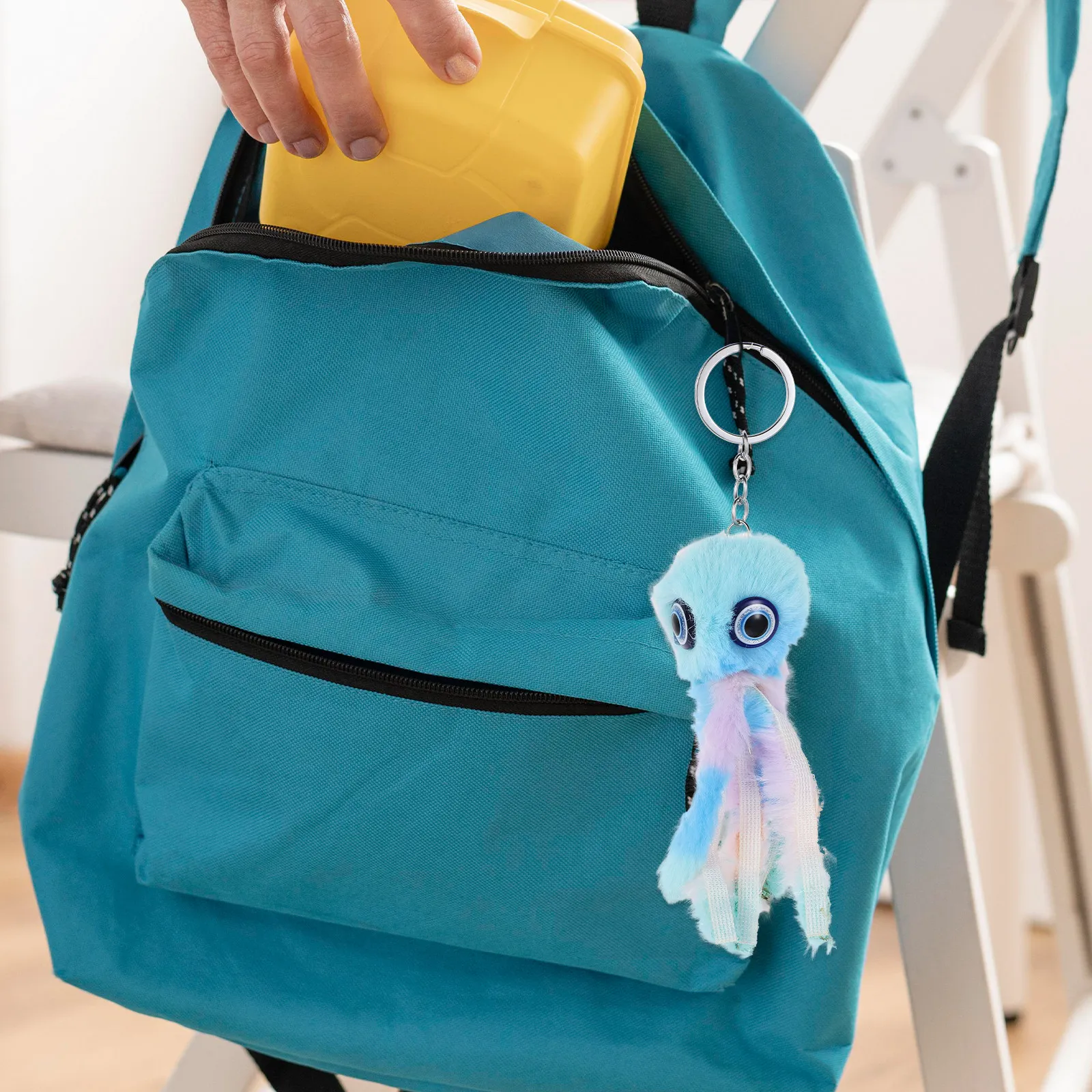 

Octopus Keychain Charm Soft Hanging Ornament Key Ring Bag Charm Backpack Decor Gift Idea for Women Men Kids Backpack Charms