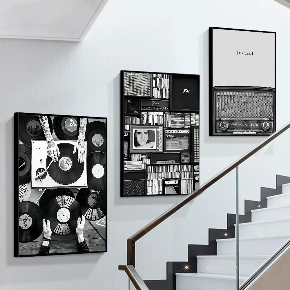 Nordic Vintage Vinyl Records Anime Posters Sticky HD Quality Poster Wall Art Painting Study Wall Decor