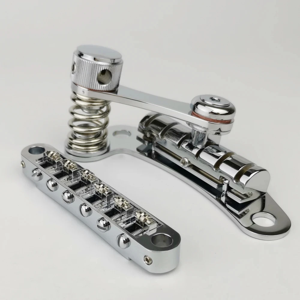 Guyker Tune-O-Matic Roller Saddle Guitar Bridge+ Stop Bar Tailpiece Tremolo for LP SG Guitar