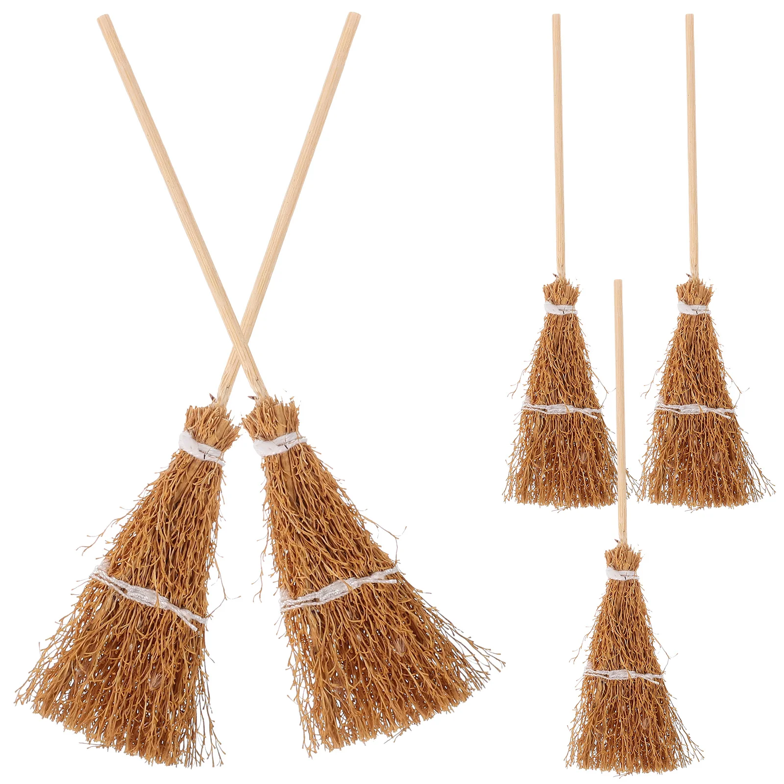 Witches Broom House Broomstick Dollhouse Decor Decorate Miniature Sticks Vegetation Child