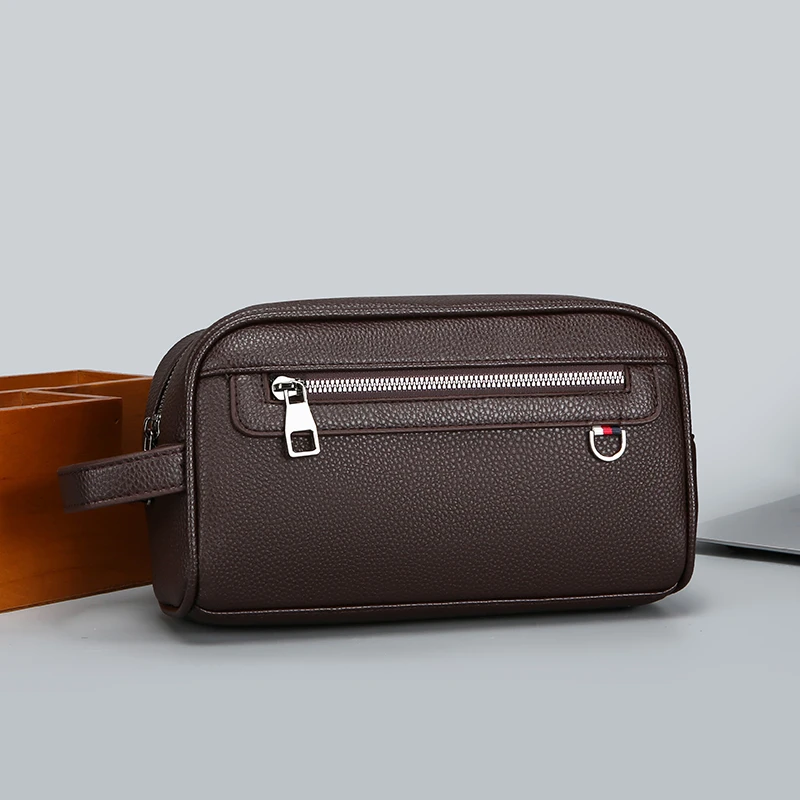 Hohe Qualität Weiches Leder Männer Taschen Mode Business Clutch Tasche Casual Reise handtasche Telefon Geldbörse Designer für Männliche Geburtstag Geschenk – Detail 4