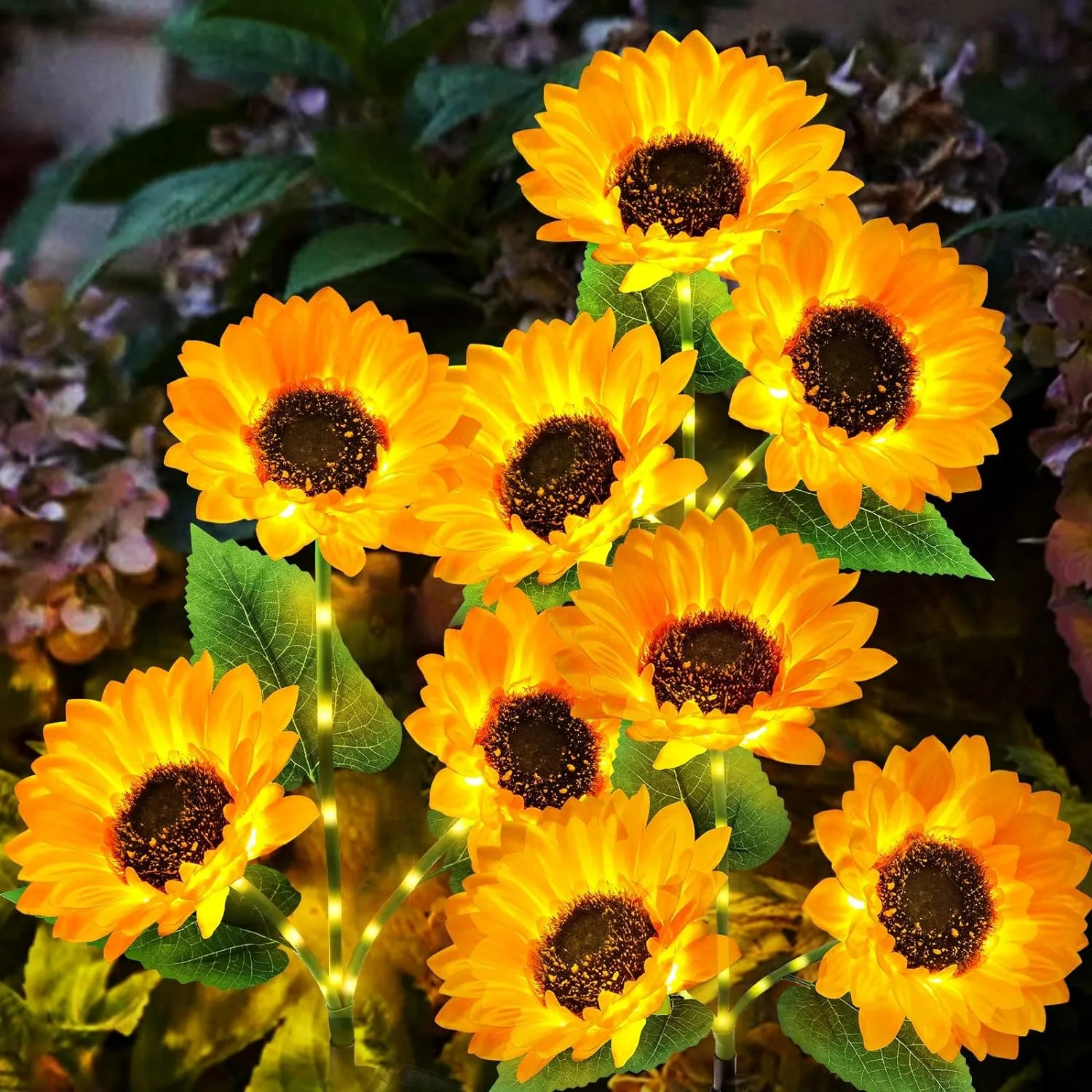 

2025-Upgraded Solar Sunflower Lights - 3 Bigger & Brighter Solar-Powered Outdoor Decor for Garden, Patio & Yard