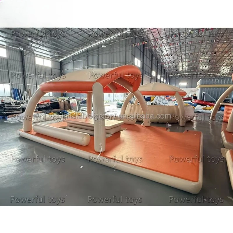 Summer Infla  Floating Island Platform for Yach Water Park Party Activity