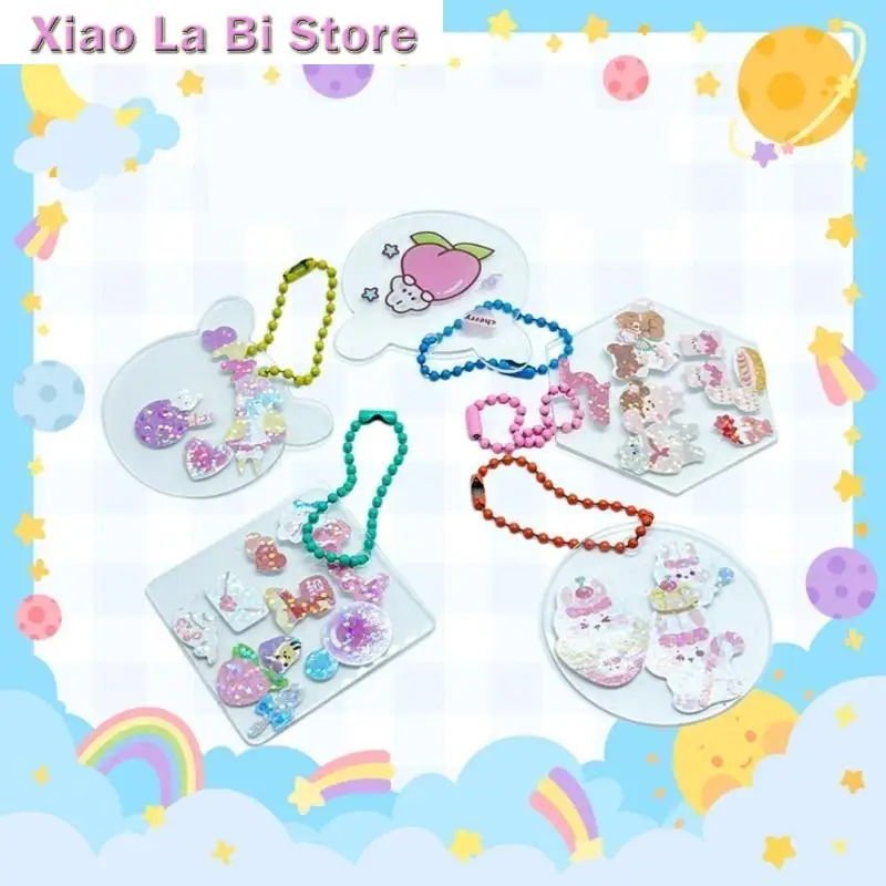 

XXFD Pack of 100 Assorted Color Beaded Chains Stylish Keychain Accessory Colorful Small Ball Beads Chain with Connectors