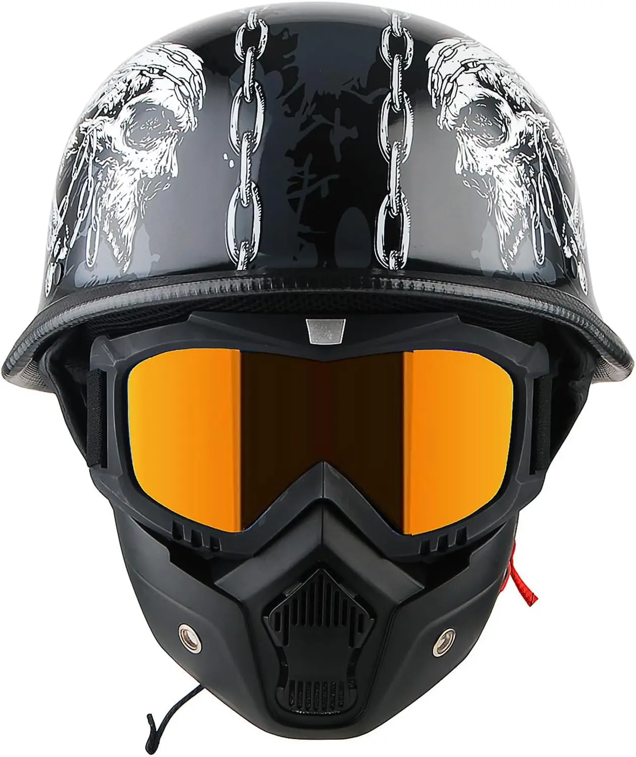 Novelty Motorcycle Helmet Half Face German Style DOT Approved: HKY602