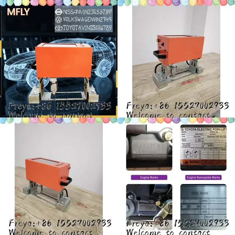 Handheld Pneumatic Dot Peen Marking Machine Car VIN Chassis Number Marking Engine Code Metal Steel Tag Date Pin Engraver