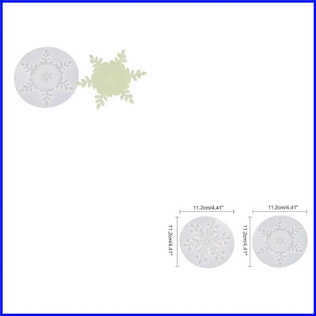 

Winter & Summer Snowflake Silicone Mould Snowflake Silicone Decoration Mold Not Easily Deformed Silicone Moulds