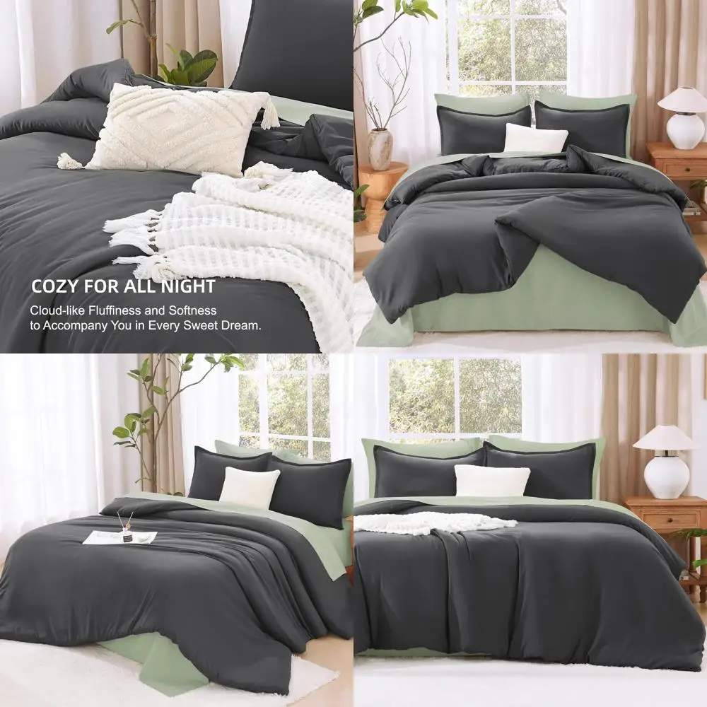 

Oversized King Comforter Set - 3-Piece Lightweight Solid Bedding, All Season Fluffy, 128x120 Comforter & 2 Pillowcases