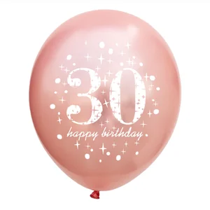 Digitaler Geburtstags Geburtstag Ballon, alles Gute zum Geburtstag Dekoration, Gold, Pink, Schwarz, 16, 18, 30, 50, 60, 70, 80, 90 Jahre alt, Partyquellen, 5 PCs 8 Hauptverkaufsjahre 90er Männerkleidung - №3