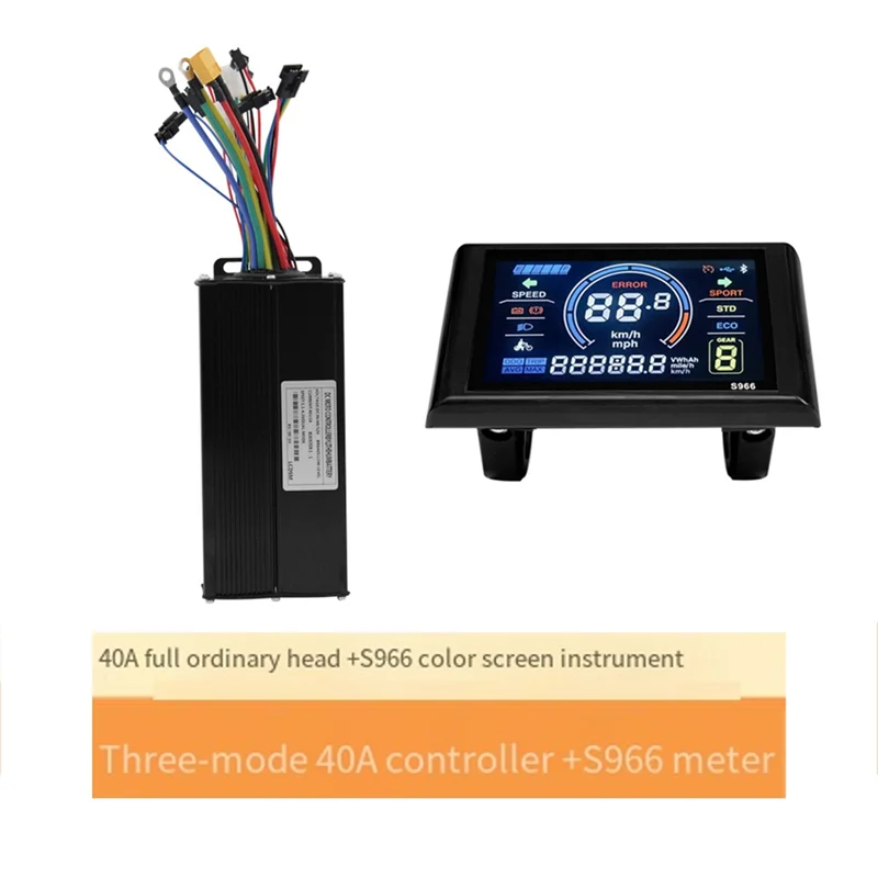 

A51Q-Mountain Vehicle Electric Bicycle Power Modified Accessories LED S966 Display Panel 40A Sine Wave Controller Brushless