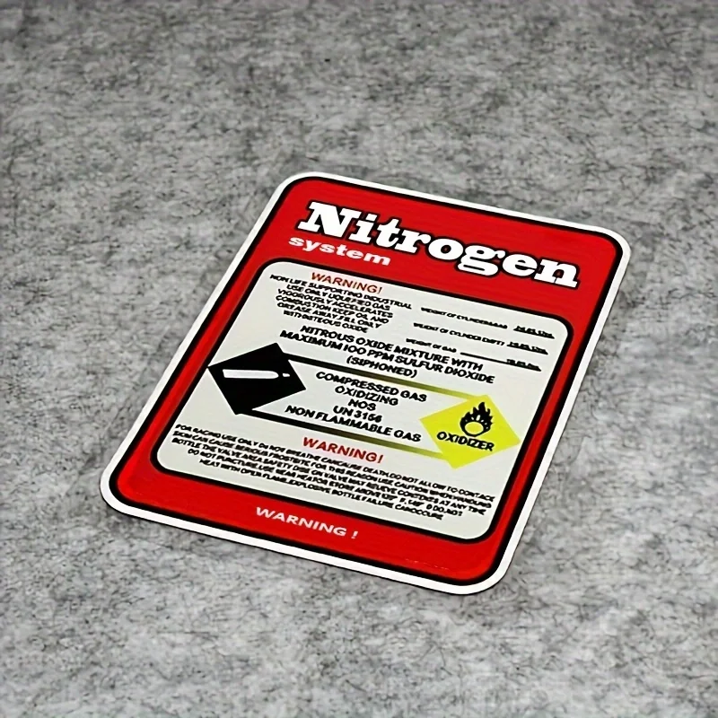 2pcs Nitrogen NOS Sticker Car Emblem NOS Bottle Vinyl Decal Badge Accessories For Motobike Car Bike Truck