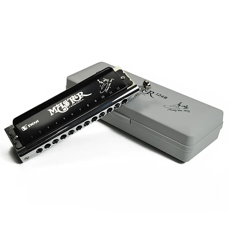 

Swan Chromatic Harmonica, 12 Hole, 48 Tone, Black, Master Instrument, , 1248