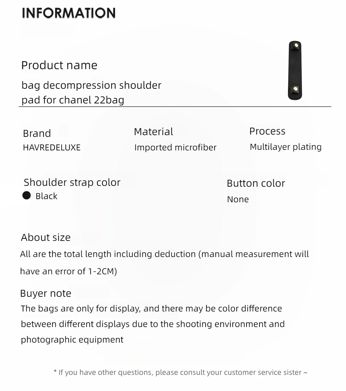 HAVREDELUXE Bag Strap Clip For CHANEE 22 pad Decompression Shoulder Pad Anti-wear Buckle Protection Sheet Chain Accessories
