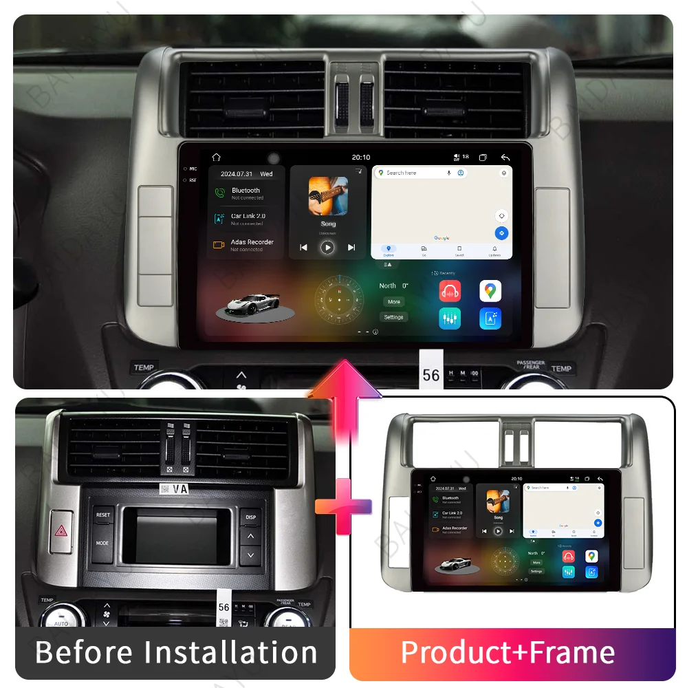 FYT 7870 2K Android Car Stereo GPS Navigation 2Din 2.5D Display Screen Universal Dashboard Radio Carplay Mirror Link
