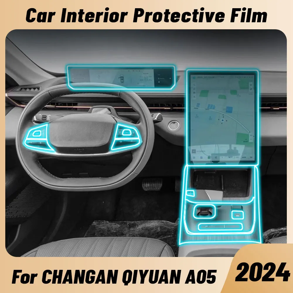 

Anti-scratch Car Interior Center Console Media Dashboard Navigation TPU Protector Film For CHANGAN QIYUAN A05 2024 2025