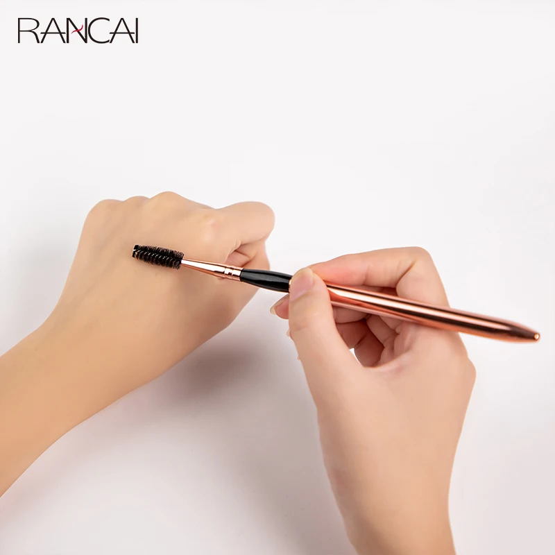 RANCAI 1 PCS Eyebrow Brush Professional Small Angled Brushes High Quality Eye brow liner Contour Eyelash Cosmetic Beauty Makeup